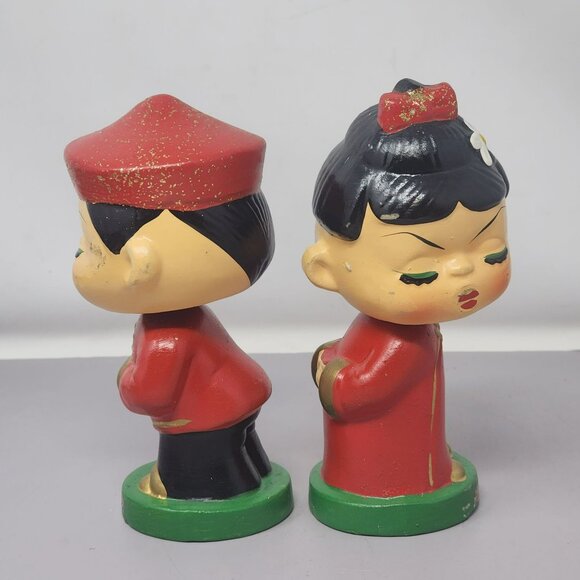 Vintage Magnetic Kissing Couple Figurines Hand-Painted‎ Retro Bobble Head - Picture 2 of 10